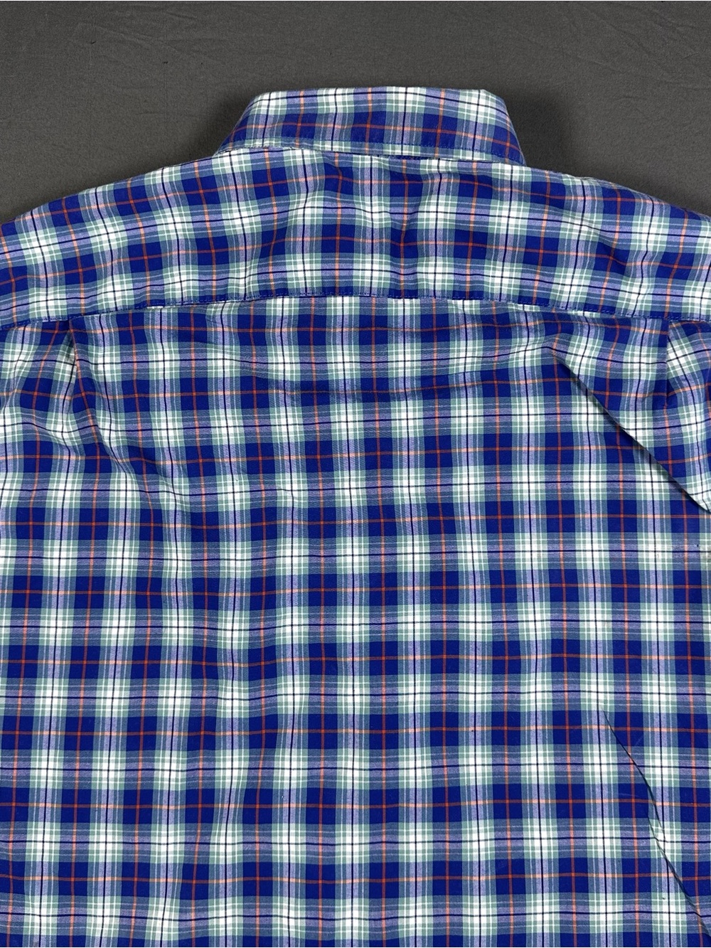GAP Men's Medium Standard Fit Long Sleeve Plaid Button Down Shirt Blue - Picture 5 of 12